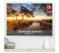 Sächsische Schweiz - Impressionen (hochwertiger Premium Wandkalender 2026 DIN A2 quer), Kunstdruck in Hochglanz: Die Schönheit der Sächsischen Schweiz