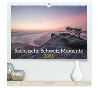 Sächsische Schweiz Momente 2026 (hochwertiger Premium Wandkalender 2026 DIN A2 quer), Kunstdruck in Hochglanz: Zwölf abwechslungsreiche und Stimmungsvolle Naturmomente.