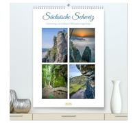 Sächsische Schweiz - Unterwegs im schönen Elbsandsteingebirge (hochwertiger Premium Wandkalender 2026 DIN A2 hoch), Kunstdruck in Hochglanz: Entdecke ... aus dem wildromantischen Elbsandsteingebirge.