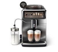 Saeco Expresso broyeur Xelsis Suprema - 22 Boissons, Connexion Wi-Fi, Écran Tactile Intuitif de 7.8", 8 Profils, Broyeur en Céramique, Machine à café à grain façade en inox titanium (SM8889/00)