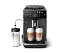 Saeco machine à café grain GranAroma, 14 boissons, Noir mat | Expresso broyeur avec écran couleur intuitif 2,4 pouces, 4 profils, broyeur en céramique, carafe à lait (SM6580/10)