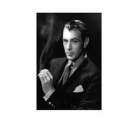 saedba Impression sur toile de style rétro acteur gagnant un Oscar, Gary Cooper - Décoration murale pour salon, chambre à coucher - 30 x 45 cm