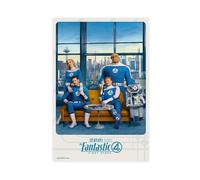 saedba Poster sur toile « The Fantastic Four First Steps » - Décoration pour chambre à coucher, bureau, chambre - Cadeau 30 x 45 cm