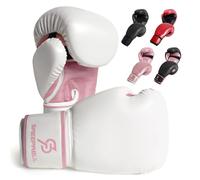 SAEEPABUL S200 Gants de boxe pour femme adaptés pour boxe, kickboxing, arts martiaux mixtes, Maui, Thai, MMA, sac lourd, combat, entraînement au combat, rose dopamine, 473 g