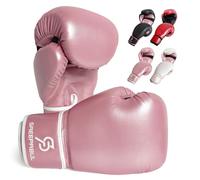 SAEEPABUL S200 Gants de boxe pour homme et femme adaptés pour boxe, kickboxing, arts martiaux mixtes, Maui Thai, MMA, sac lourd, entraînement de combat, rose, 397 g