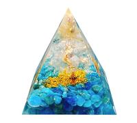 Saefheled Bijoux de cristal Arbre de vie Pyramide d'Ogoni,Pyramide cristals Guérison Ogonite Apatite&Cristal blanc,Utilisé pour réduire le stress équilibrer les chakras Méditer pour attirer la chance
