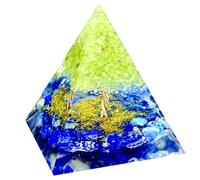 Saefheled Bijoux de cristal Arbre de vie Pyramide d'Ogoni,Pyramide cristals Guérison Ogonite Péridot Lapis-lazuli,Utilisé pour réduire le stress équilibrer les chakras Méditer pour attirer la chance