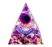 Saefheled Générateur d'énergie Pyramidal Orgone,Pyramide de Cristal de guérison d'Orgonite d'améthyste Naturelle Réduisez Le Stress Ajustez Le Chakra Traiter et méditation.Attirer la Chance&succès