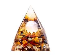 Saefheled La Fleur de Vie,Générateur d'énergie Pyramide Orgone,Pyramide de cristals de guérison d'orgonite Pierre d'oeil de Tigre Cristal Rose Réduisez Le Stress Ajustez Le Chakra Méditation Chance
