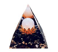 Saefheled La Fleur de Vie Pyramide de Orgone,Pyramide de Cristal de énergie de Orgonite,Obsidienne Cristal Rose,Réduisez Le Stress et protégez Le Chakra pour la méditation,collectez et guérissez