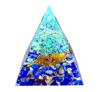 Saefheled La pyramide de cristal d'Ogonnie de l'arbre de la vie faite à la main,Lapis-lazuli Turquoise l'énergie positive du Reiki pour la guérison de la richesse, outil de méditation chanceux