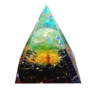Saefheled La pyramide de cristal d'Ogonnie de l'arbre de la vie faite à la main,Obsidienne Fraise verte l'énergie positive du Reiki pour la guérison de la richesse, outil de méditation chanceux