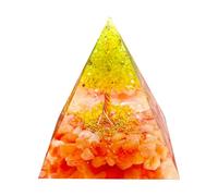 Saefheled La pyramide de cristal d'Ogonnie de l'arbre de la vie faite à la main,Péridot Mausolée de Hongdong l'énergie positive du Reiki pour la guérison de la richesse, outil de méditation chanceux