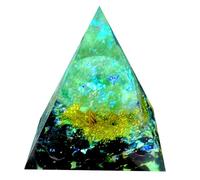 Saefheled L'arbre de vie Orgonite Guérison pyramide de cristal,Obsidienne Fraise verte Générateur de Reiki d'énergie positive en pierre de cristal Collection Fortune Outil de méditation chanceux