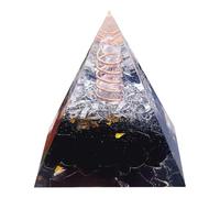 Saefheled Pyramide à la main Pyramide de cristal Ogoni，Cristal blanc Obsidienne L'énergie de Reiki Positive Traitement Ogoni Fortune Outil de méditation chanceux