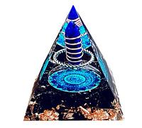 Saefheled Pyramide de Colonne de Cristal de Orgone,Pyramide Cristal de énergie de Orgonite,Obsidienne&Lapis-Lazuli,Réduisez Le Stress et protégez Le Chakra pour la méditation,collectez et guérissez