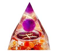 Saefheled pyramide de cristal d'Ogonte Douze constellations Bélier améthyste Agate rouge attire la richesse, le succès et le bonheur, la méditation et la guérison