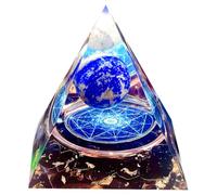 Saefheled Pyramide de cristal Ogani faite à la main,Obsidienne Lapis-lazuli L'énergie de Reiki Positive Traitement Ogoni Fortune Outil de méditation chanceux