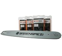 Sägenspezi Guide 40cm 3/8" 1,6mm et 4 chaînes à gouge carrée pour Stihl 038 AV Super Magnum MS380 MS 380