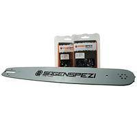Sägenspezi Guide 45cm 3/8" 1,6mm et 2 chaînes à gouge carrée pour Stihl 045AV 056AV 045 AV 056 AV