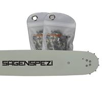 Sägenspezi Guide de 38cm .325" 64 maillons 1,3mm et 2 chaînes à gouge semi-carrée pour Echo CS 420