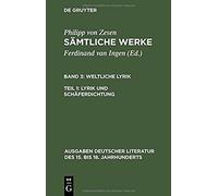 Sämtliche Werke, Bd 3/Tl 1, Lyrik Und Schäferdichtung