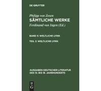 Sämtliche Werke, Bd 3/Tl 2, Weltliche Lyrik