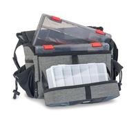 Sänger Top Tackle Systems Iron Claw Hip Bag II Sac banane spacieux pour pêcheur, 30 x 17 x 20 cm, avec 2 boîtes Vario, sac de pêche pour la pêche au spinning
