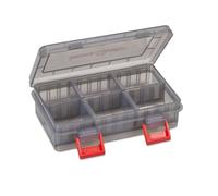 Sänger Top Tackle Systems Iron Claw Vario Box Series Boîte à appâts pour pêcheur, gris transparent, protection UV - Boîte d'accessoires robuste compatible avec les sacs Iron Claw (15,5 x 9 x 4 cm)