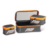Sänger Top Tackle Systems MS Range Eva Lot de 3 organiseurs d'appâts avec poches ventilées en EVA avec couvercle en maille