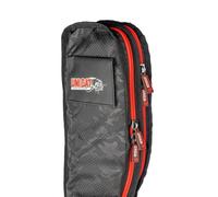 Saenger UNI CAT Double Rod Sleeve Housse de canne à pêche pour 2 cannes à pêche montées, noir camou, polyester imperméable 250D x 200D, longueur 2,40 à 3,45 m, avec bandoulière et rembourrage