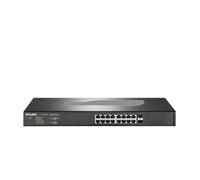 SAEVVCJWW Commutateur Ethernet 2.5G à 16 Ports, commutateur réseau 2500Mbps avec Hub réseau de Liaison Montante SFP + 10G, répartiteur Internet TL-SH1218 (Size : UK Adapter)