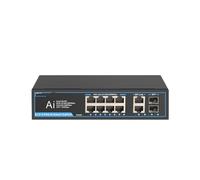 SAEVVCJWW Commutateur Gigabit commutateur POE 8 Ports 2 Liaison Montante 2 commutateur Rapide SFP Alimentation intégrée 52 V 12 W