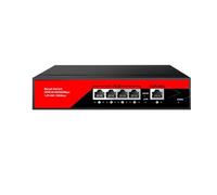 SAEVVCJWW Commutateur Gigabit POE 5 Ports 1000 Mbps réseau POE commutateur Ethernet LAN Hub de Bureau (Size : Red)