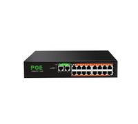 SAEVVCJWW Commutateur POE 16 Ports commutateur Ethernet 100 Mbps commutateur 52 V IEEE 802.3 AF/at