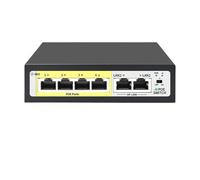 SAEVVCJWW Commutateur POE 4 Ports 48V POE Actif 52W, Alimentation intégrée, commutateur réseau 100M for caméra IP