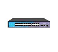 SAEVVCJWW Commutateur POE 48V, 4/8/16/24 Ports, commutateur réseau POE 100Mbps, commutateur Ethernet RJ45 avec Port de Liaison Montante SFP (Size : 24 Port POE)