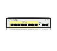 SAEVVCJWW Commutateur POE 8 Ports, Liaison Montante 100M, Alimentation intégrée 120W, adapté aux caméras réseau