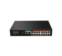 SAEVVCJWW Commutateur réseau 19 Ports Port POE 16 * 100Mbps + Port de Liaison Montante 2 * 1000Mbps + Port SFP 1 * 1000Mbps 48V