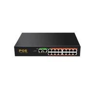 SAEVVCJWW Commutateur réseau POE 18 Ports, 16 Ports 100M POE + 2 Ports 1000M, Liaison Montante 52V 190W 3,85A VLAN, Distance de 250m de POE (Size : TXE191)
