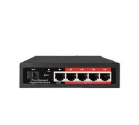 SAEVVCJWW Gestion Cloud commutateur POE Gigabit Complet 4 Ports 48V Bureau POE Actif 100/1000Mbps SFP APP commutateur de contrôle Plug and Play