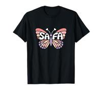 Safa Butterfly - Word Art personnalisé avec nom Mignon T-Shirt