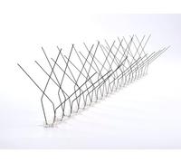 SAFA Piques anti-pigeons 4 rangées en forme de X 0,5 m pour cornières, auvents, balcons, répulsif efficace contre les pigeons et autres oiseaux de taille similaire