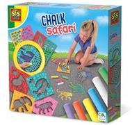 Safari à la craie pour troittoir Jeu de pochoirs de dessin pour enfants 3 ans Multicolore 12 pièces