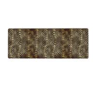 Safari Africain Noir Or Python Peau Animale Sépia,Grand Tapis de Souris pour Bureau, Clavier d'ordinateur, avec Base en Caoutchouc antidérapante, 30 x 80 cm