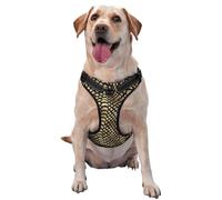 Safari Africain Noir Or Python Peau Animale Sépia,Harnais pour Animaux de Compagnie, Harnais réfléchissant réglable pour Chien,S