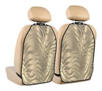 Safari Africain Or Glam Zèbre Peau d'animal Sépia,Lot de 2 Tapis de Protection pour siège arrière de Voiture, Organisateur de siège arrière Durable