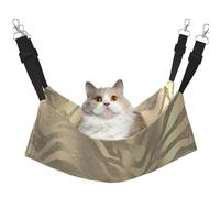 Safari Africain Or Glamour Zèbre Peau d'animal Sépia,Hamac Suspendu pour Chat, lit Suspendu Doux Double Face pour Petits Chiens,M