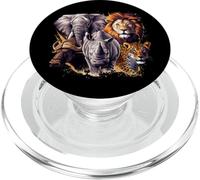 Safari Animalier et Aventure : Les Cinq Grands de l'Afrique du Sud PopSockets PopGrip pour MagSafe
