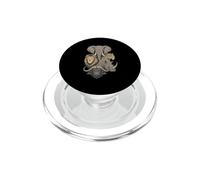 Safari Big Five Animals Gris Ton Portrait Design PopSockets PopGrip pour MagSafe